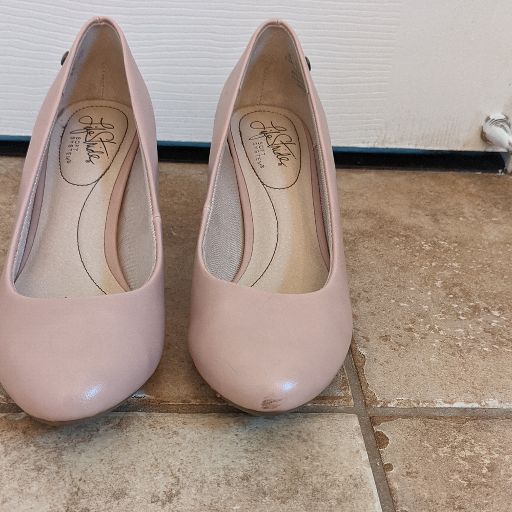 Pinky nude life Stride heels